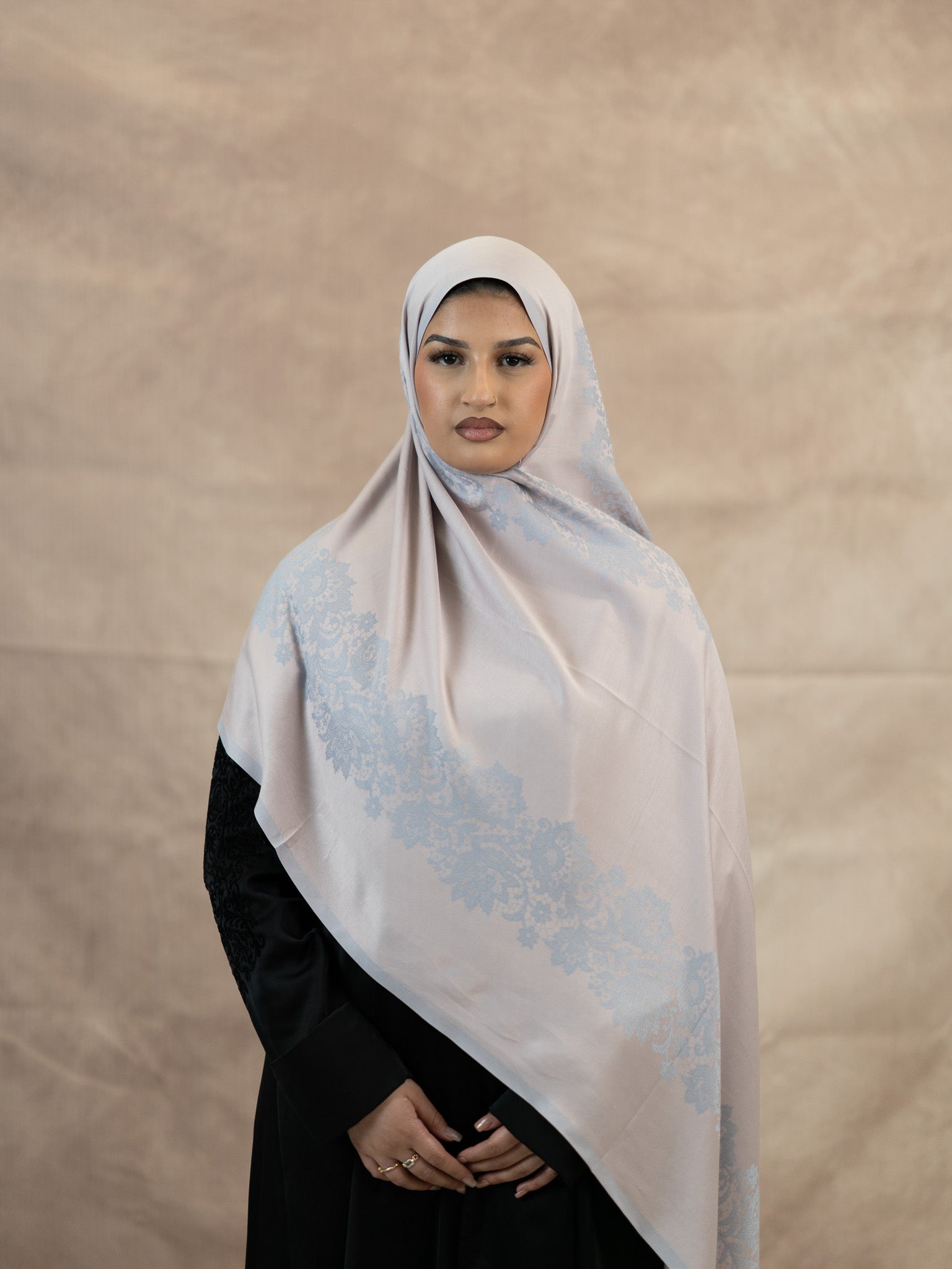 Reversible Lace Veil Silk & Viscose Scarf