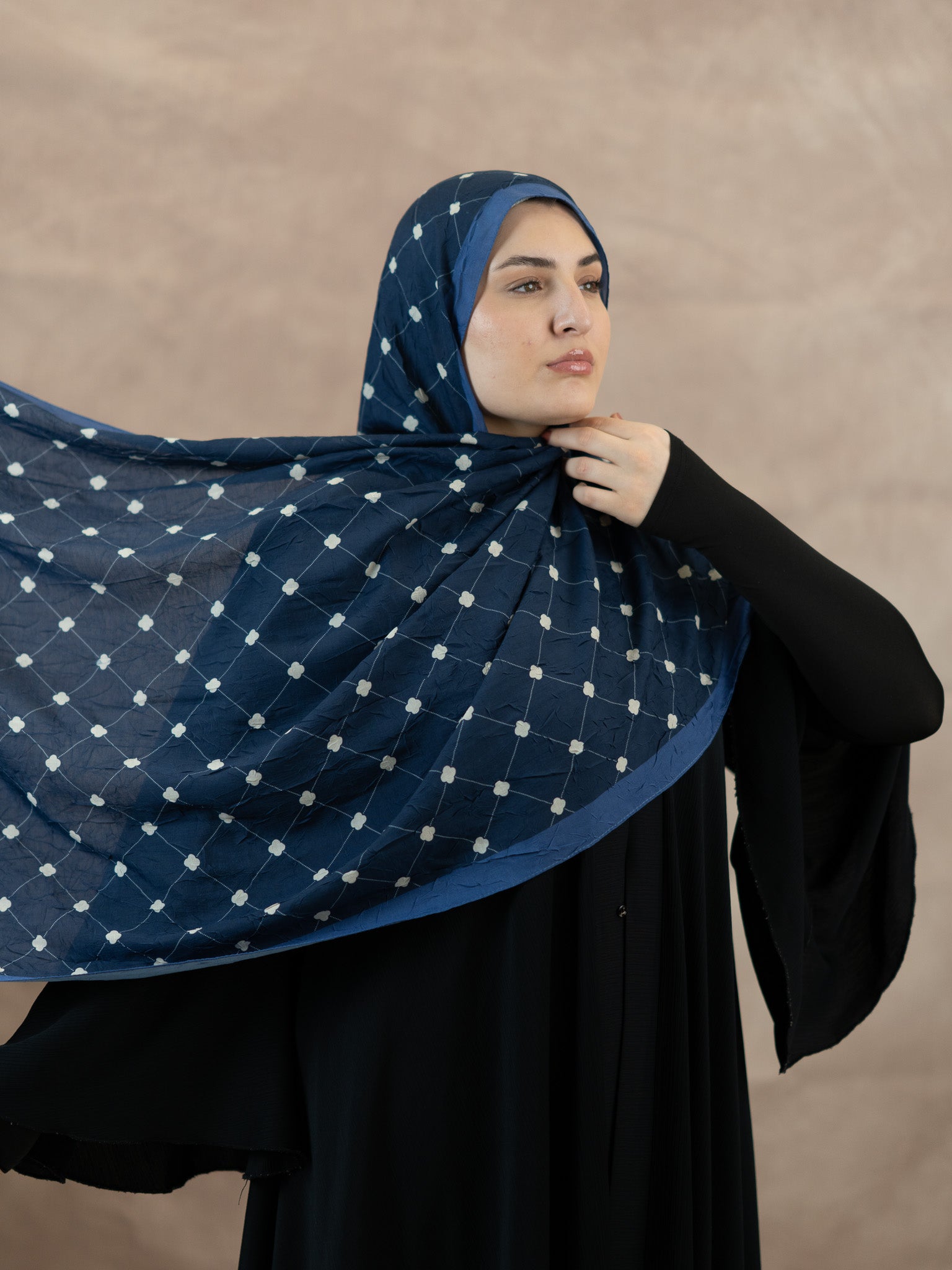 Clover Bamboo Crush Cotton Scarf