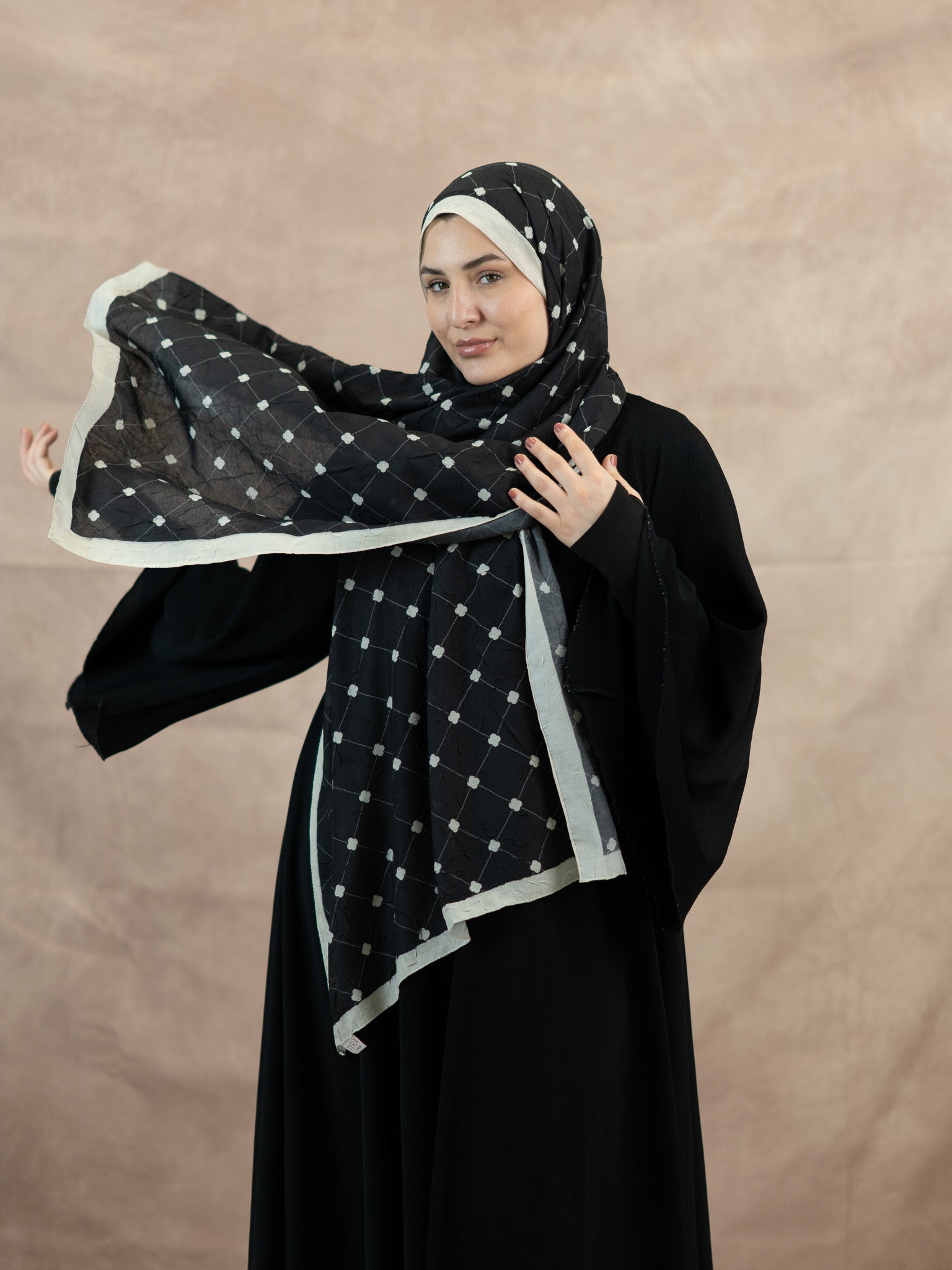 Clover Bamboo Crush Cotton Scarf