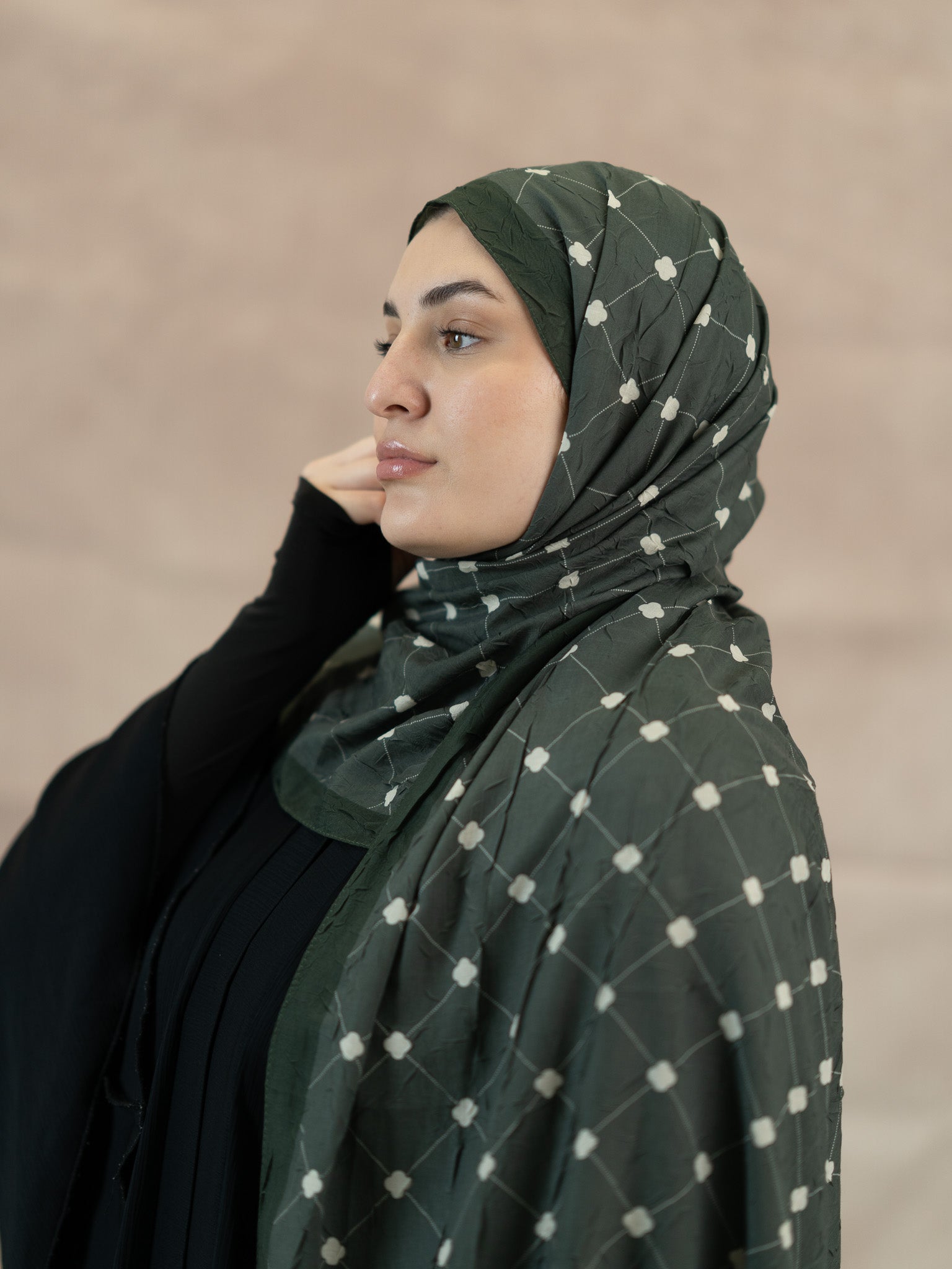 Clover Bamboo Crush Cotton Scarf