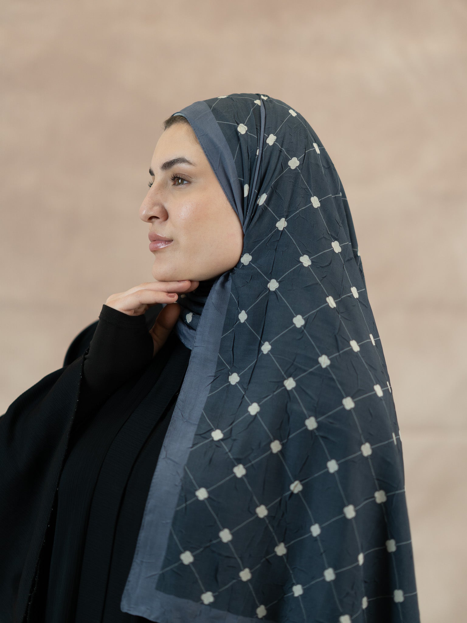 Clover Bamboo Crush Cotton Scarf