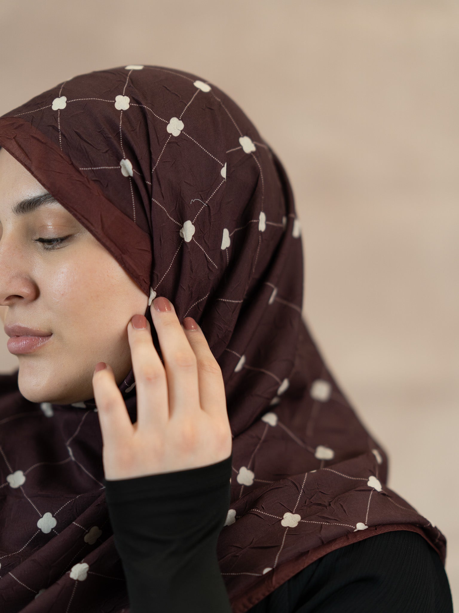 Clover Bamboo Crush Cotton Scarf