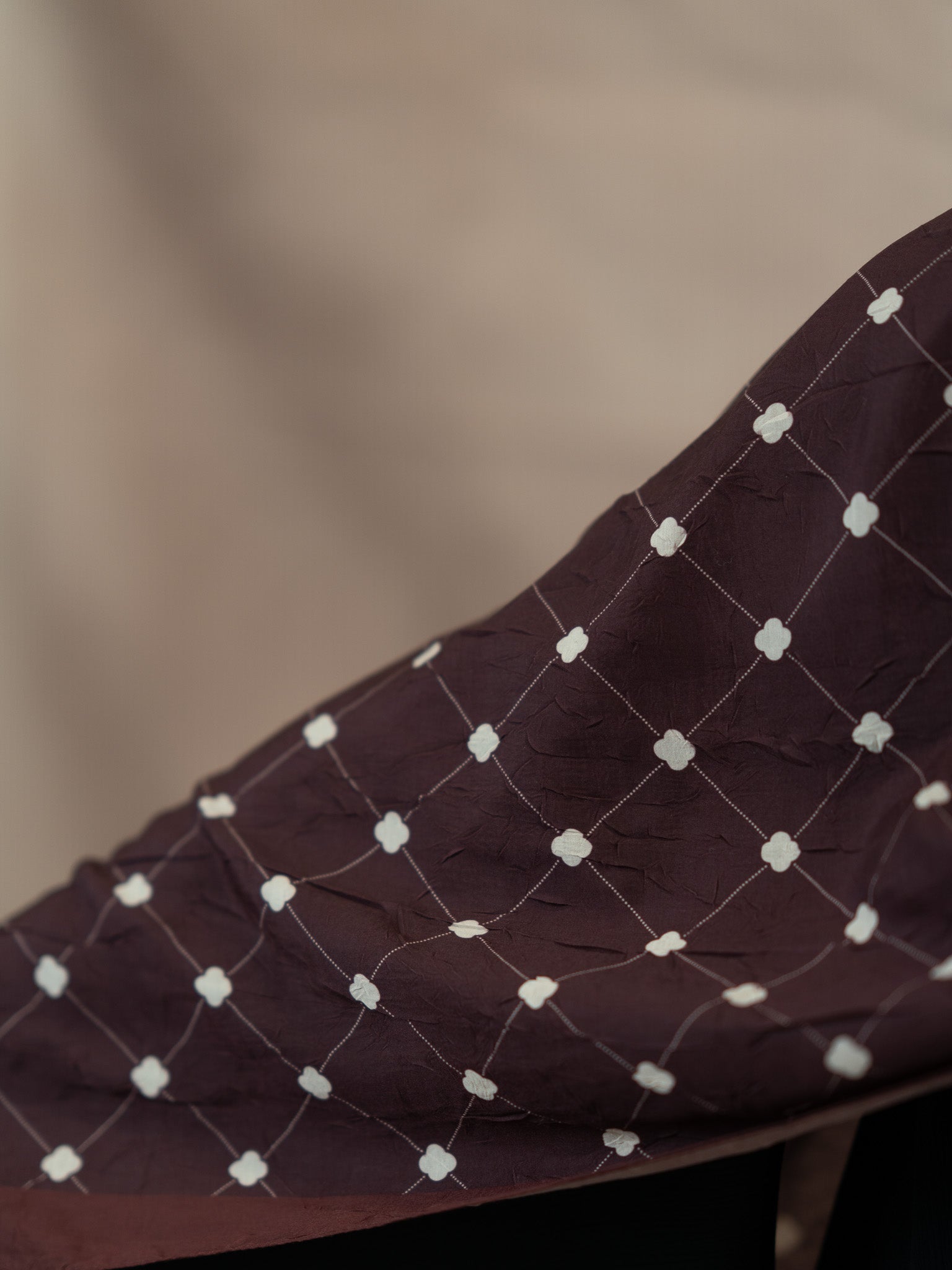 Clover Bamboo Crush Cotton Scarf