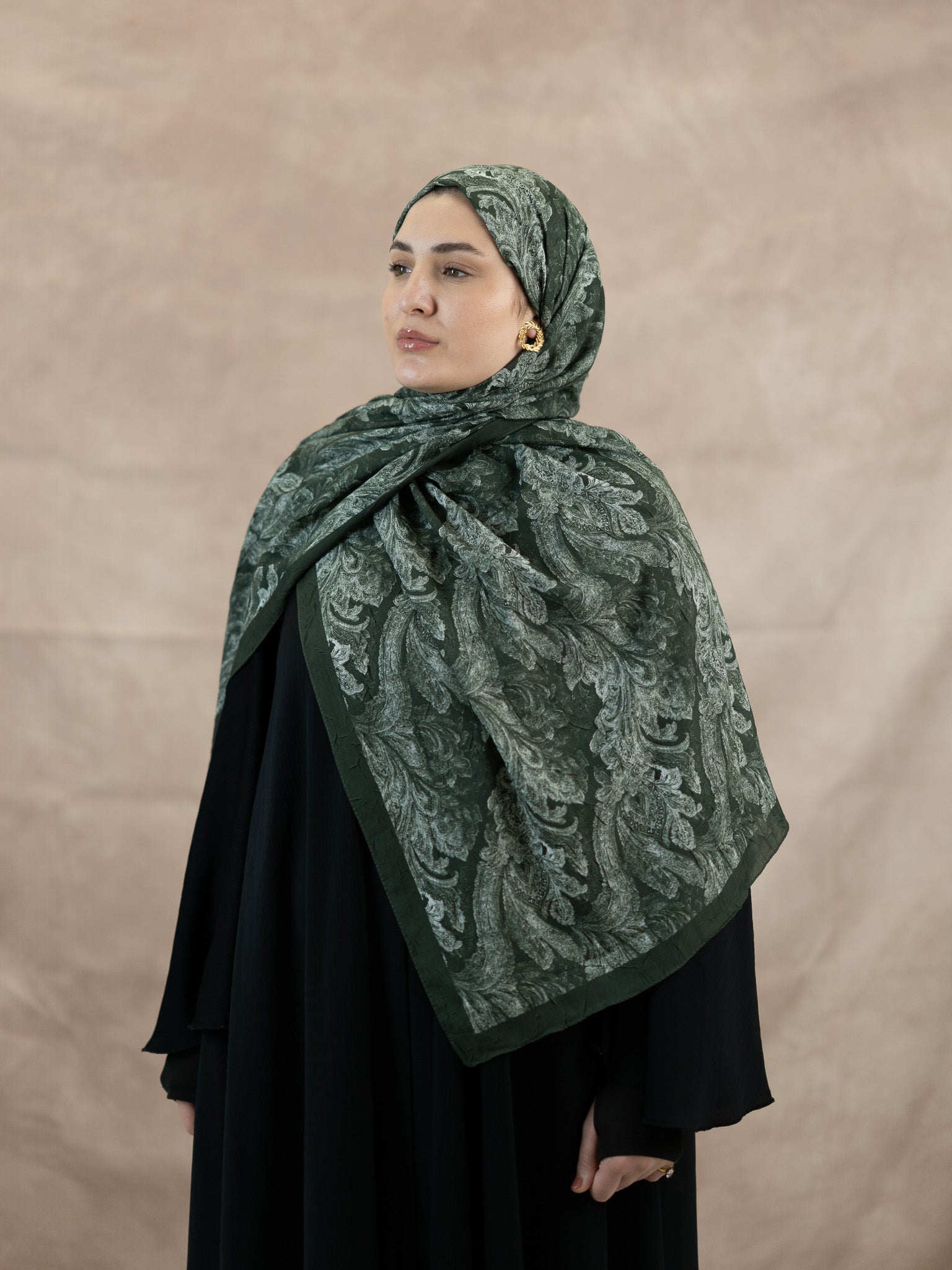 Baklava Floral Bamboo Crush Cotton Scarf