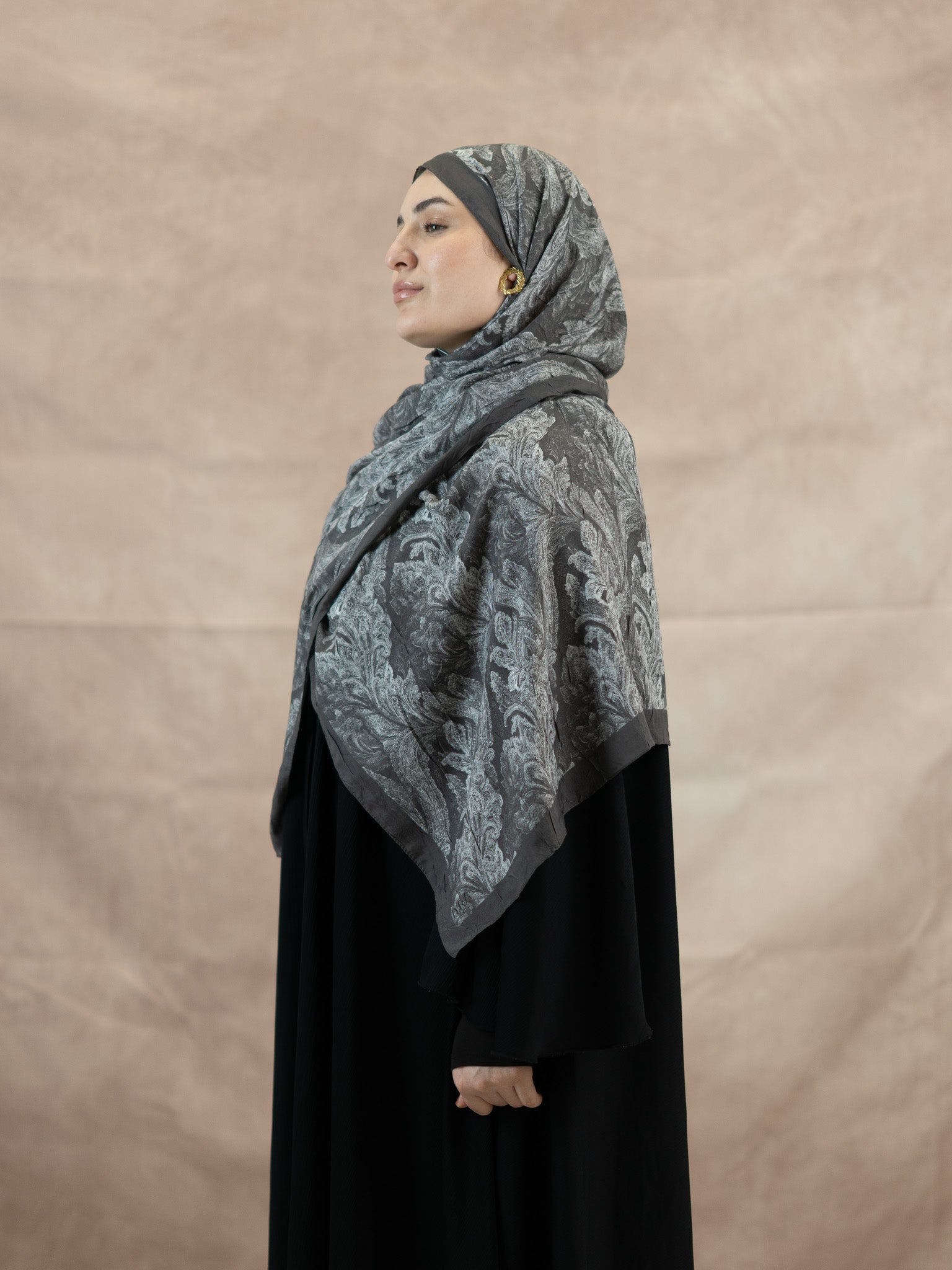 Baklava Floral Bamboo Crush Cotton Scarf