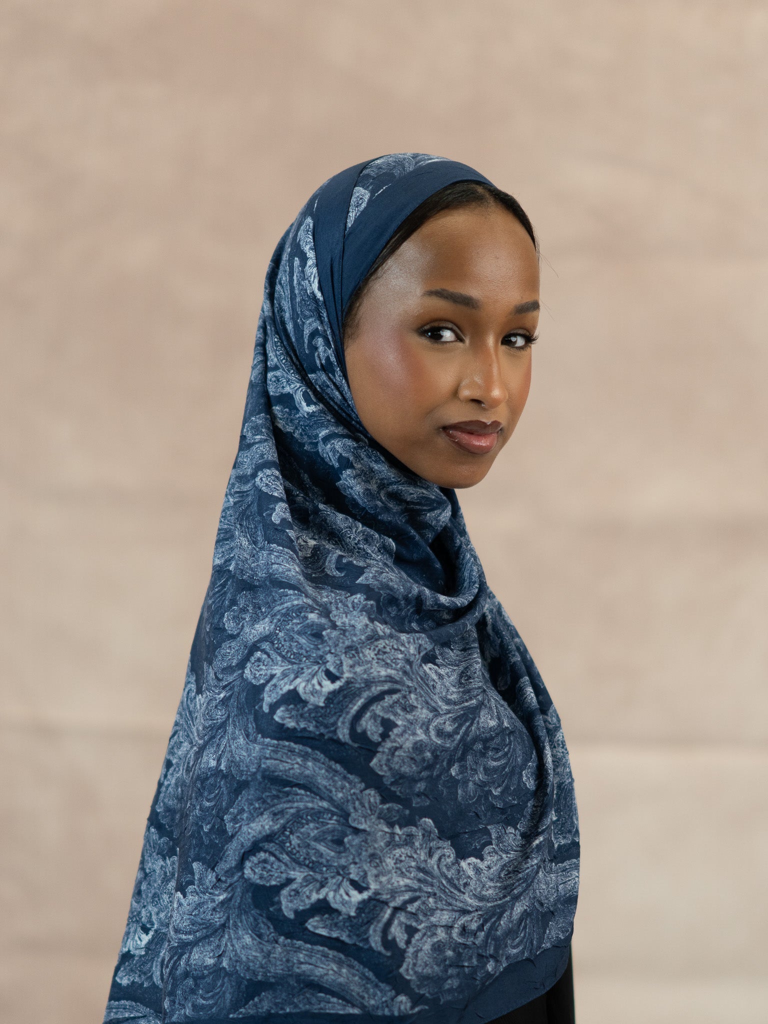 Baklava Floral Bamboo Crush Cotton Scarf