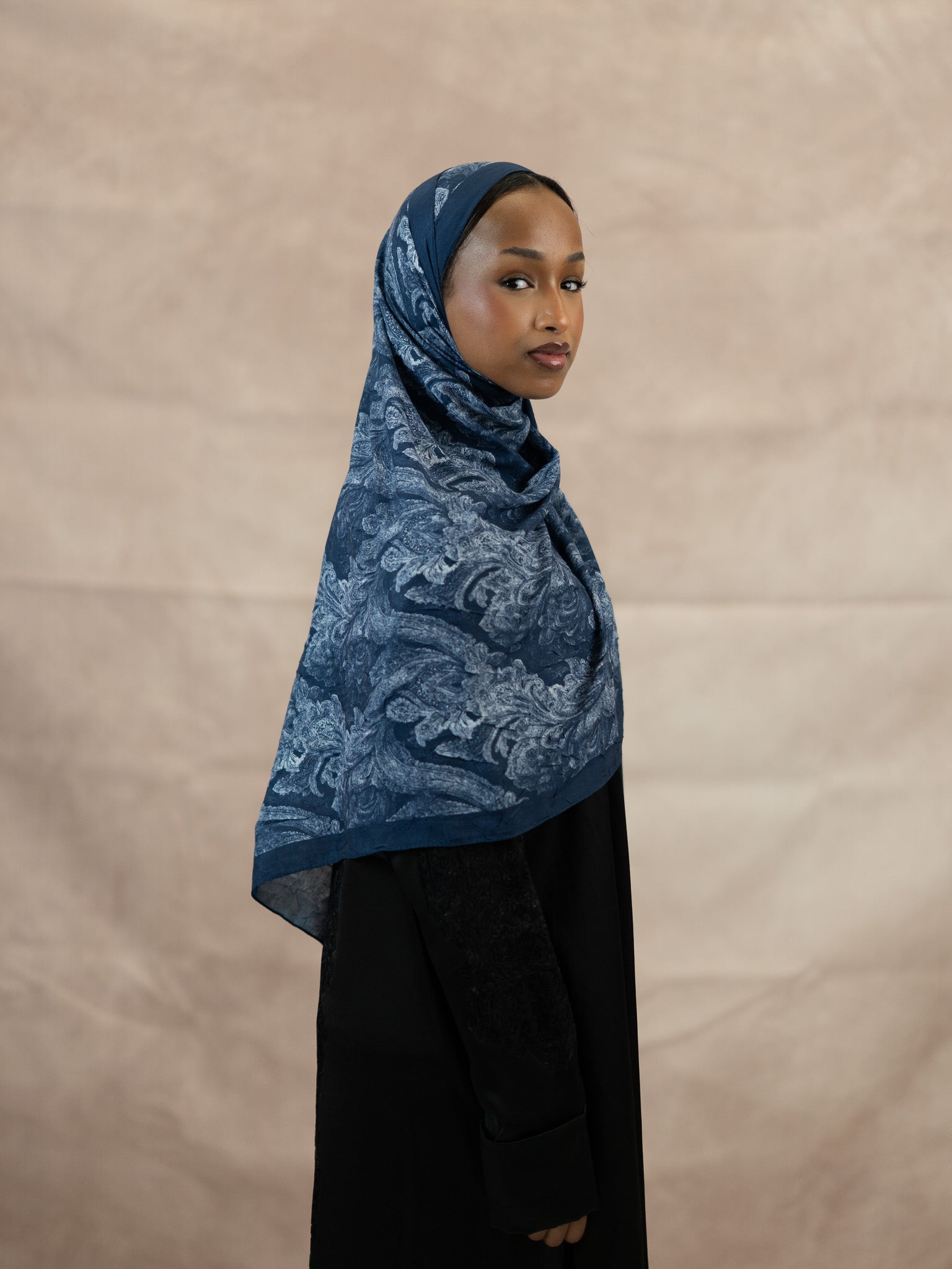 Baklava Floral Bamboo Crush Cotton Scarf