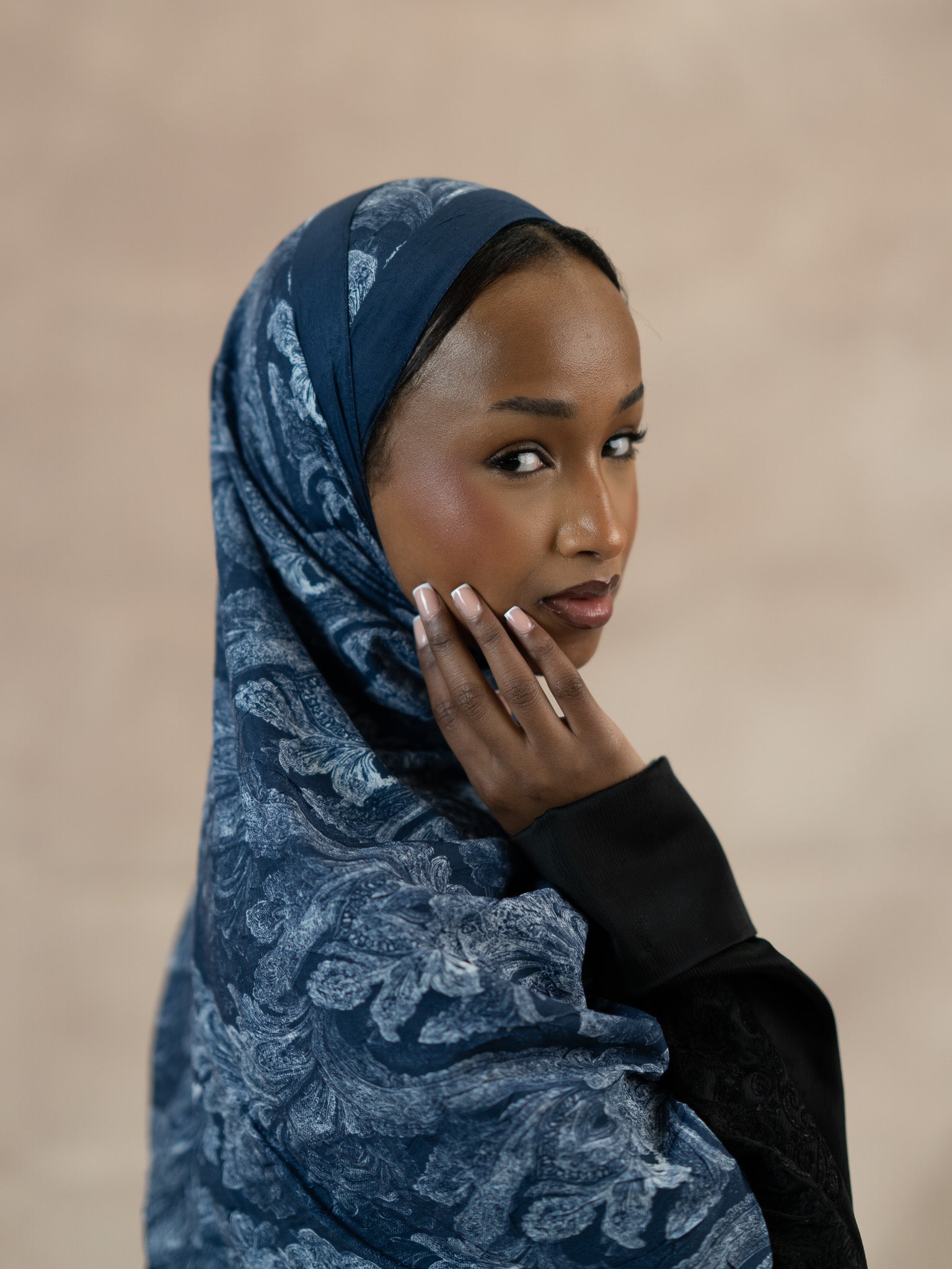 Baklava Floral Bamboo Crush Cotton Scarf