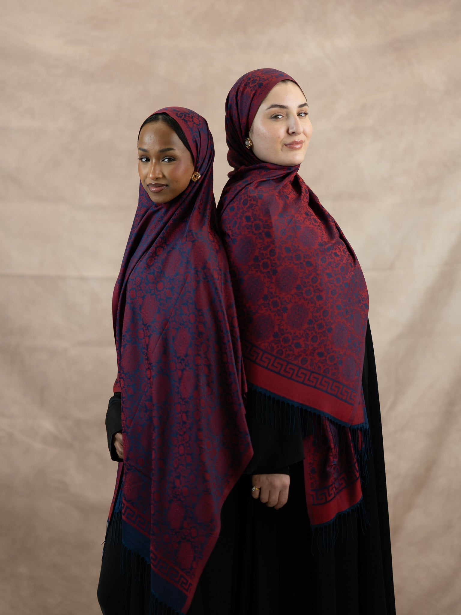 Reversible Jacquard Silk And Viscose Scarf