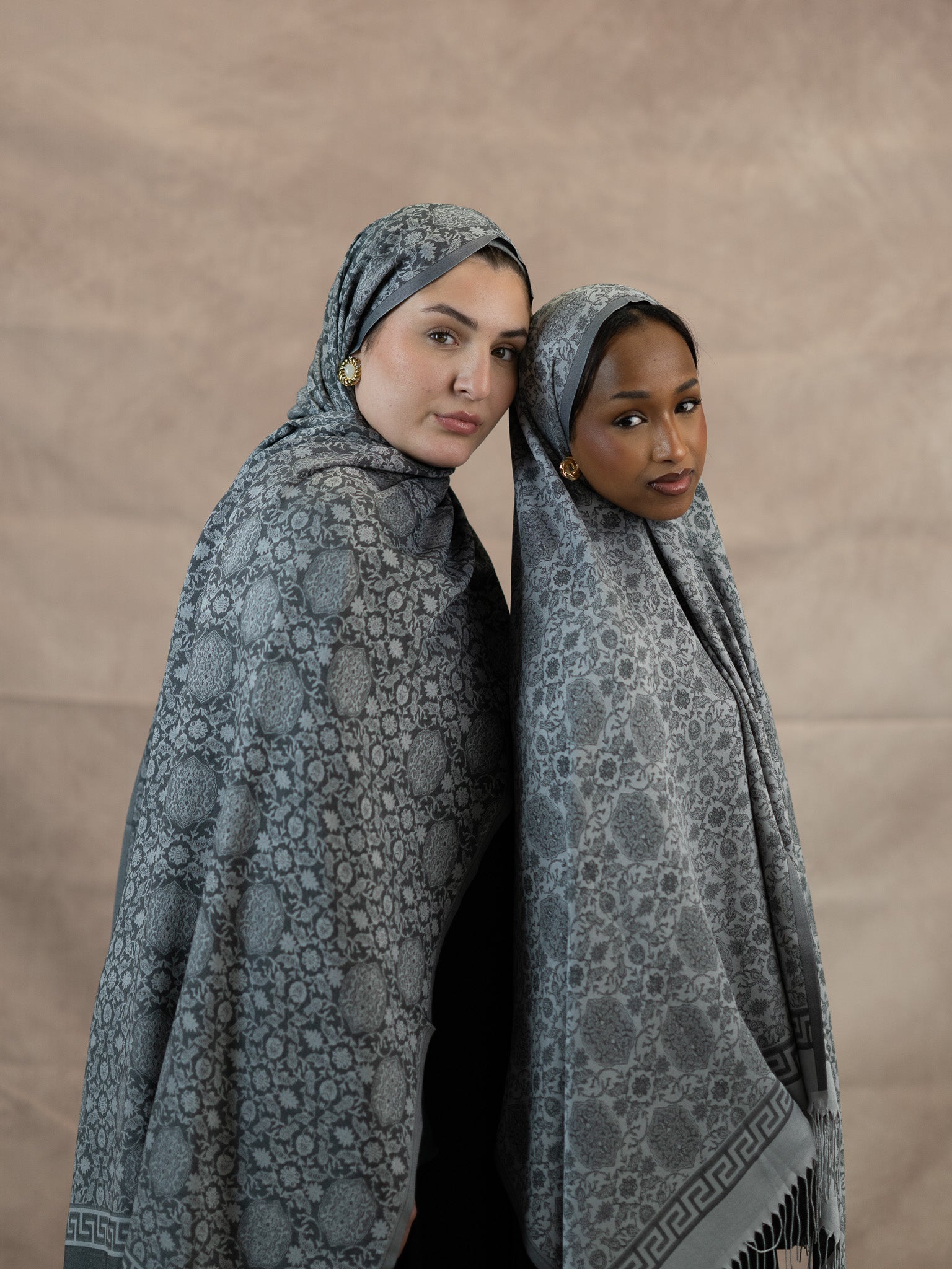 Reversible Jacquard Silk And Viscose Scarf