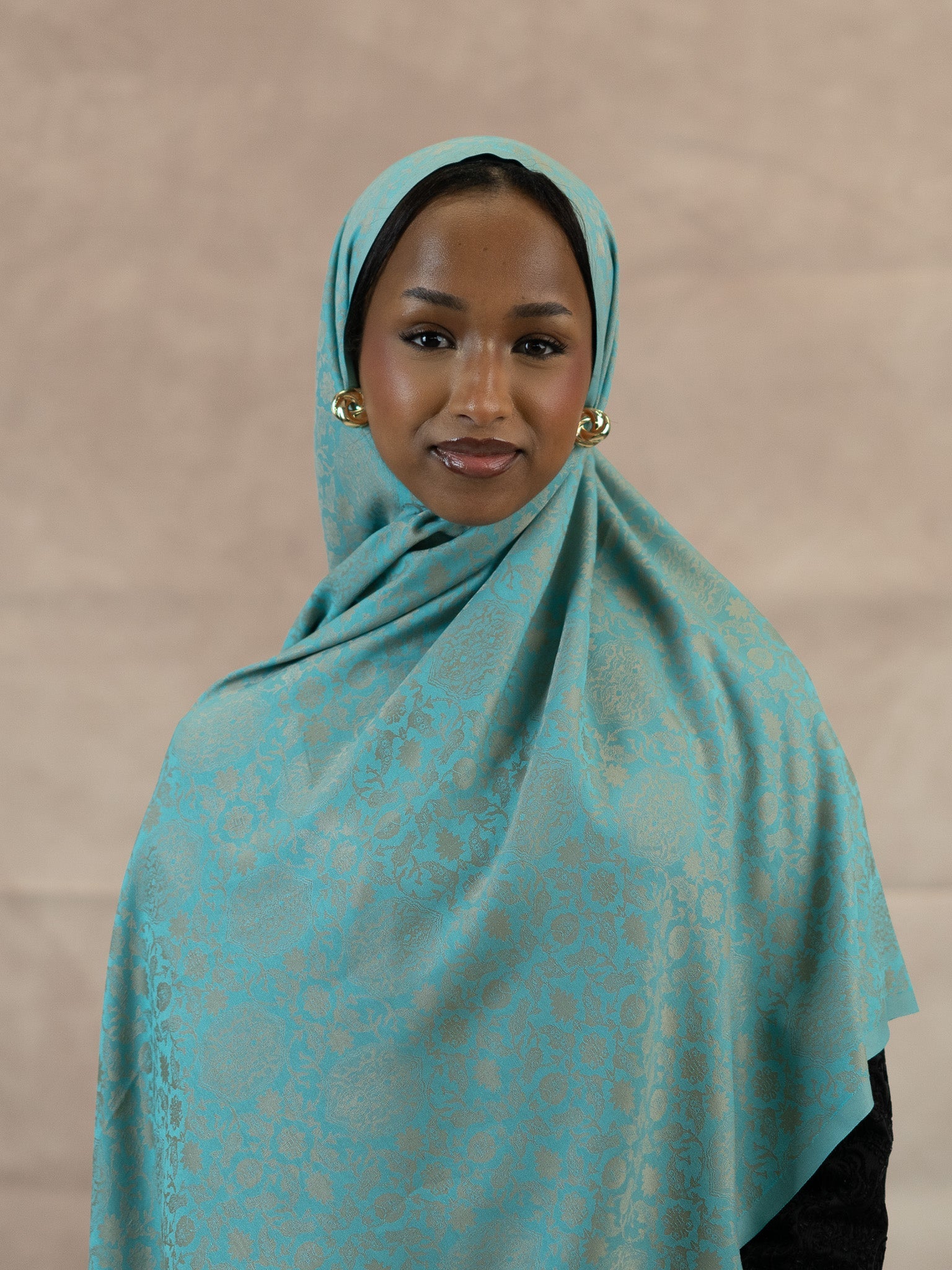 Reversible Jacquard Silk And Viscose Scarf