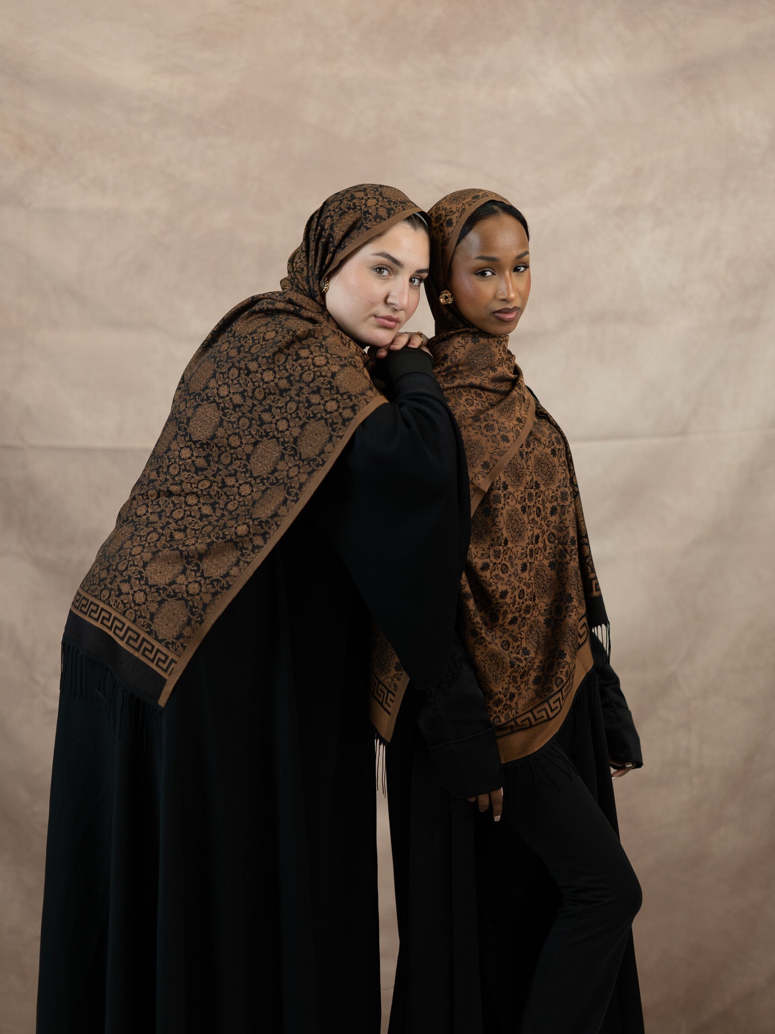 Reversible Jacquard Silk And Viscose Scarf