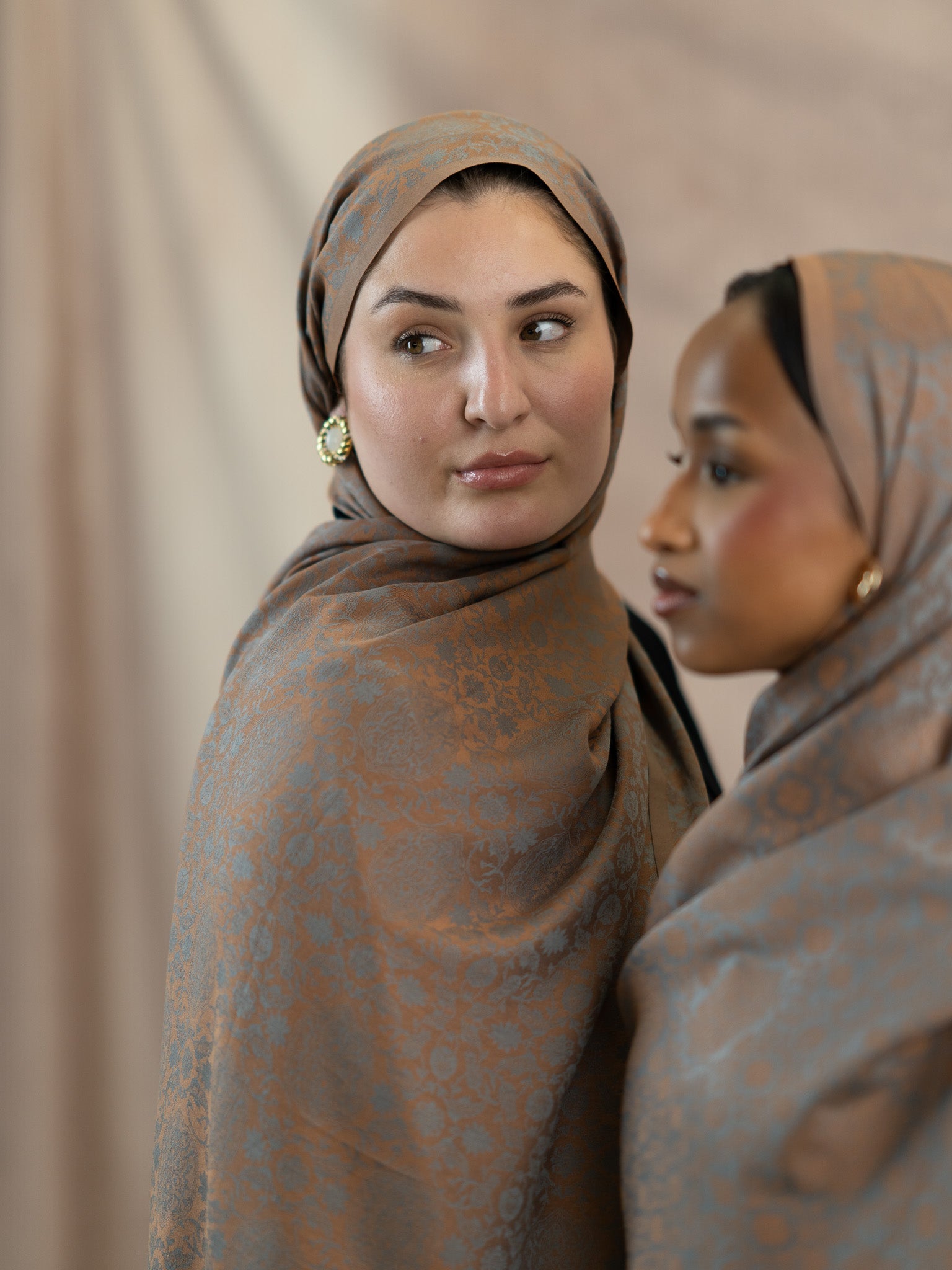 Reversible Jacquard Silk And Viscose Scarf