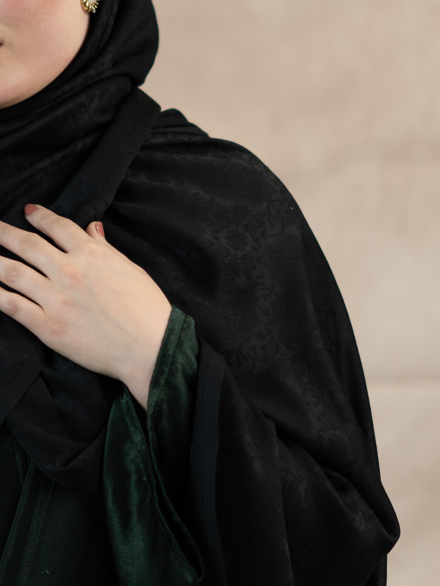 Reversible Jacquard Silk And Viscose Scarf