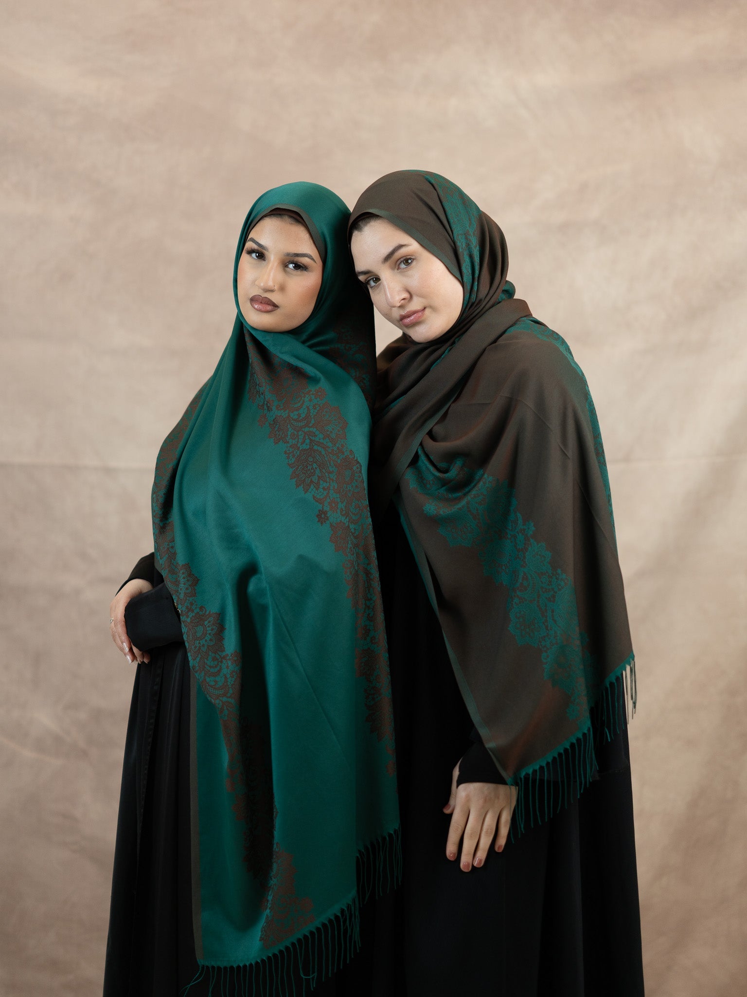 Reversible Lace Veil Silk & Viscose Scarf