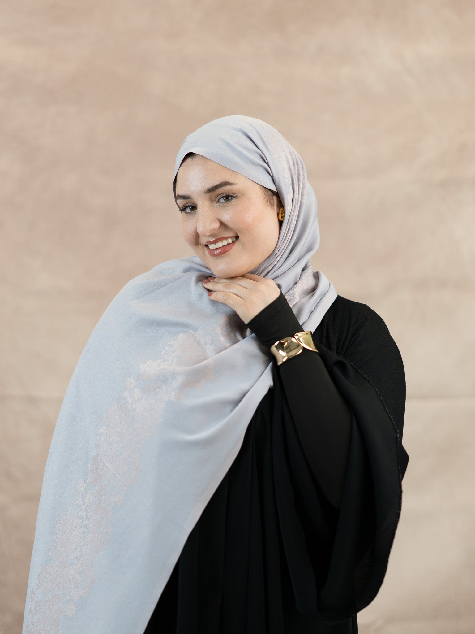 Reversible Lace Veil Silk & Viscose Scarf