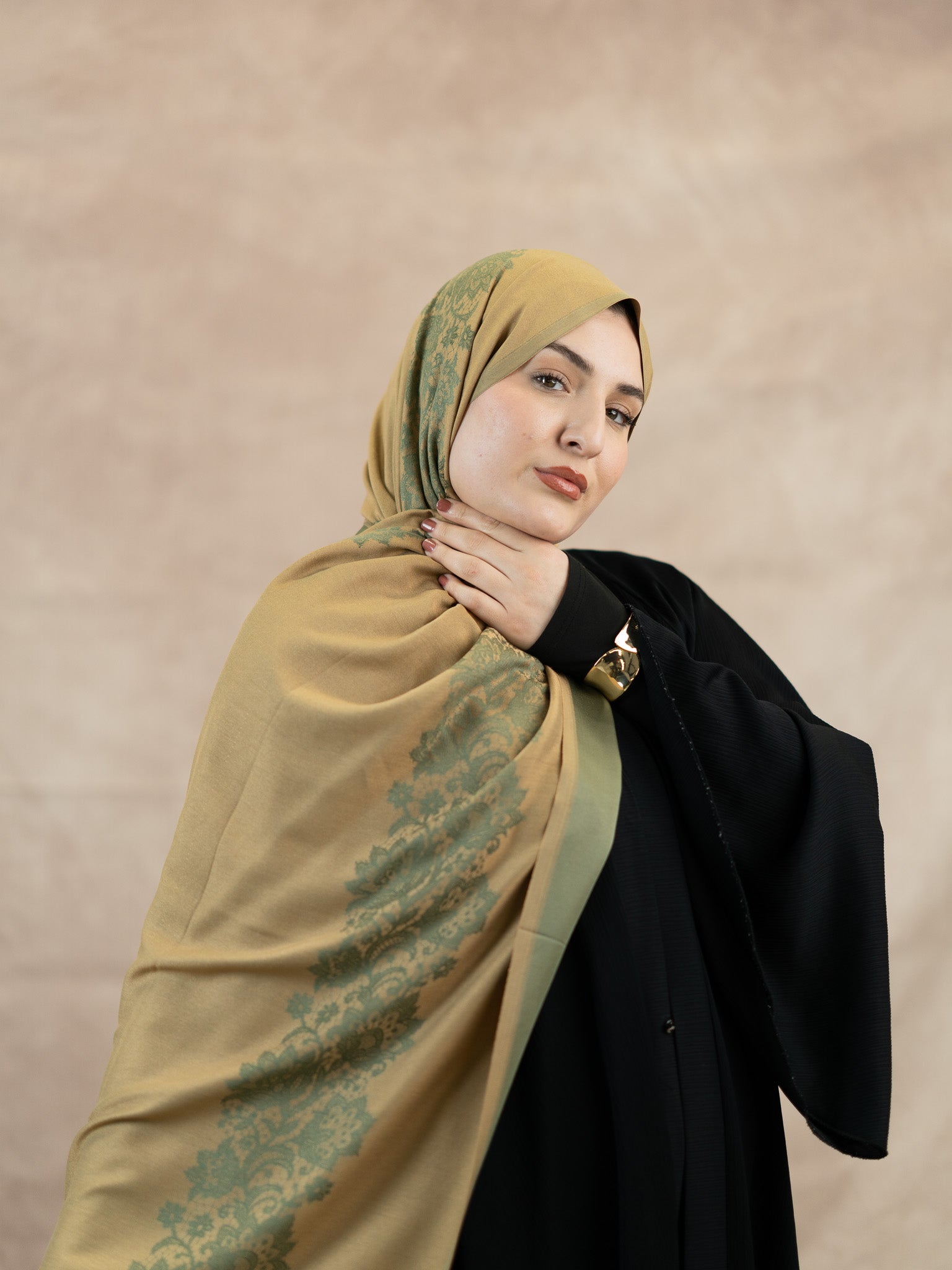Reversible Lace Veil Silk & Viscose Scarf