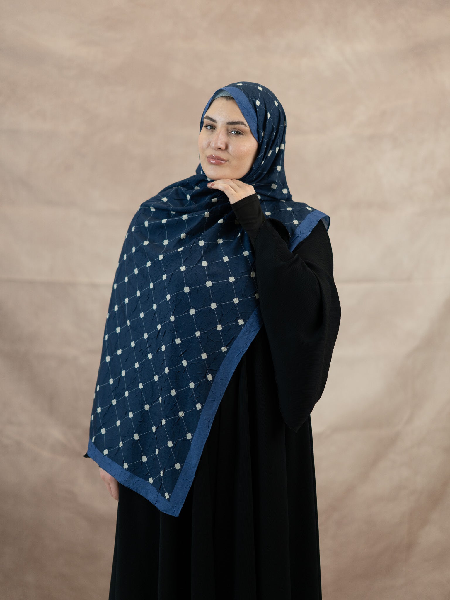 Clover Bamboo Crush Cotton Scarf