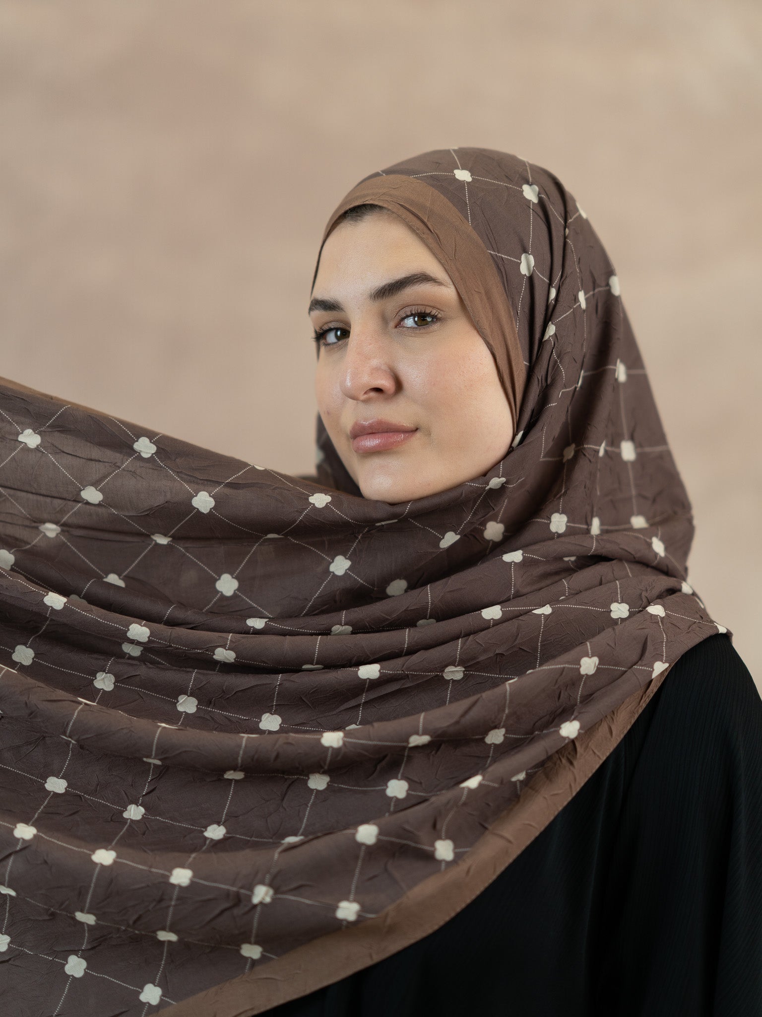Clover Bamboo Crush Cotton Scarf