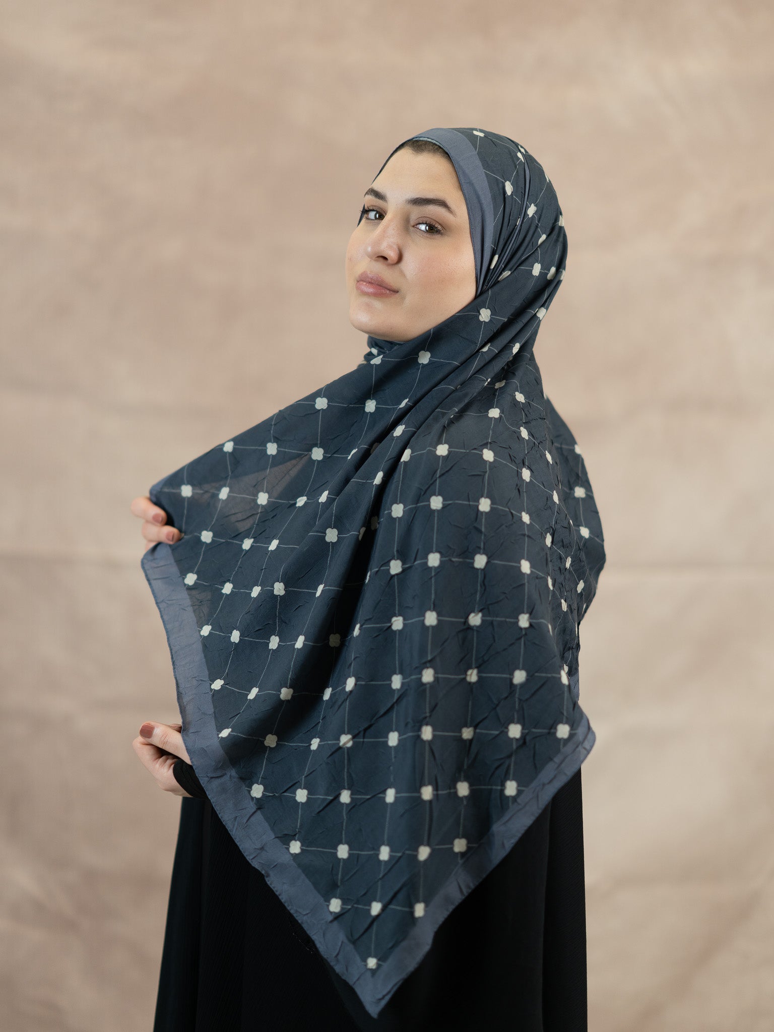 Clover Bamboo Crush Cotton Scarf