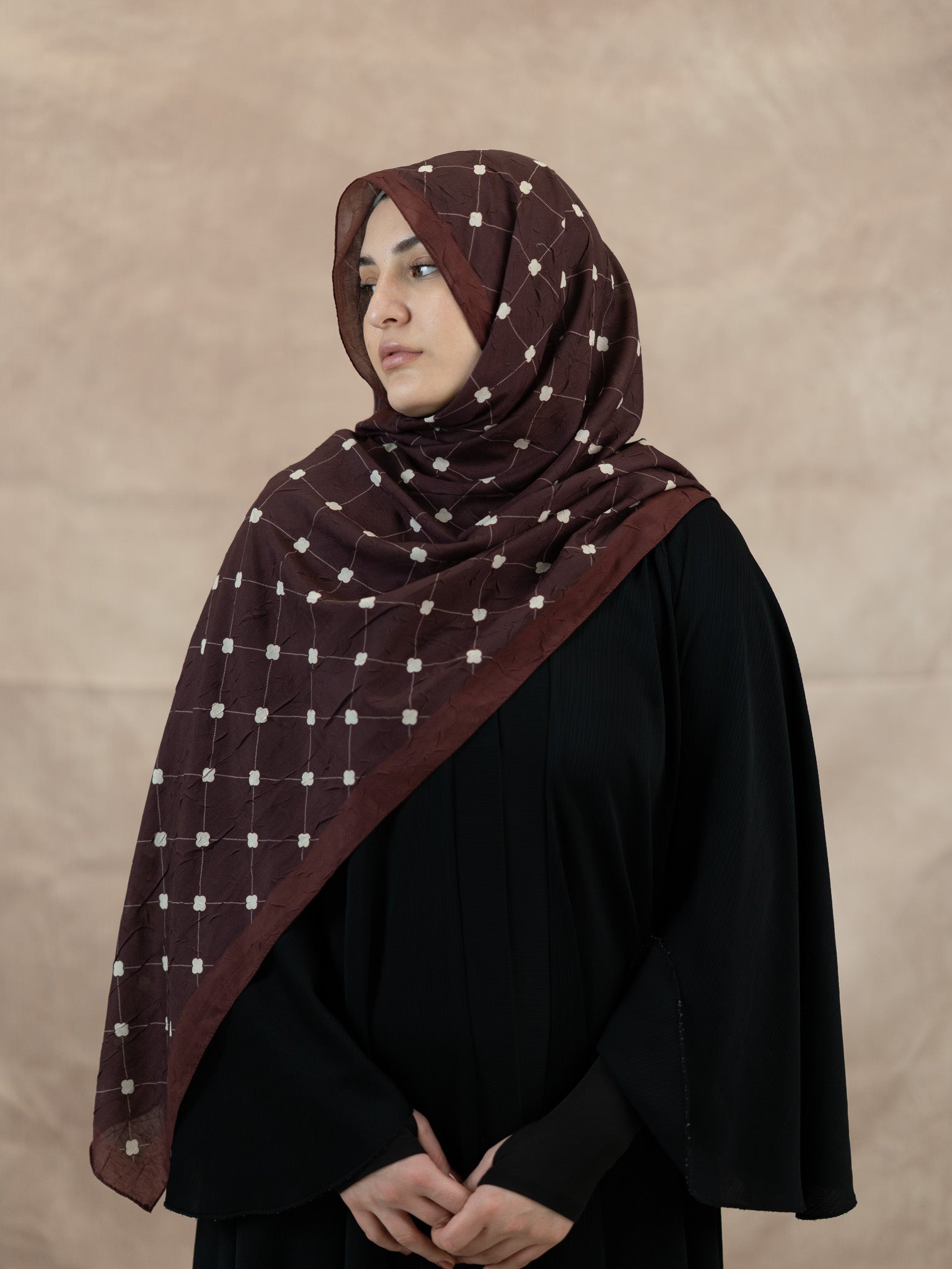Clover Bamboo Crush Cotton Scarf