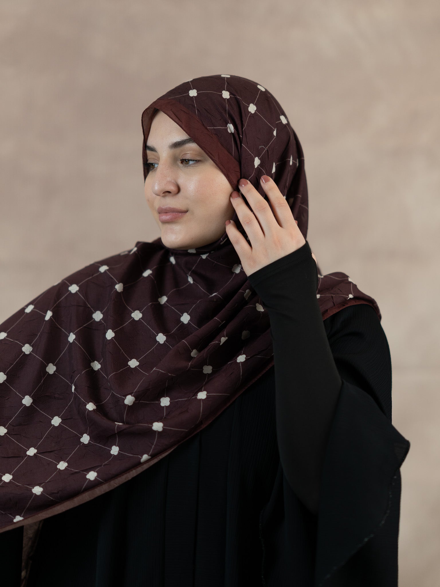Clover Bamboo Crush Cotton Scarf