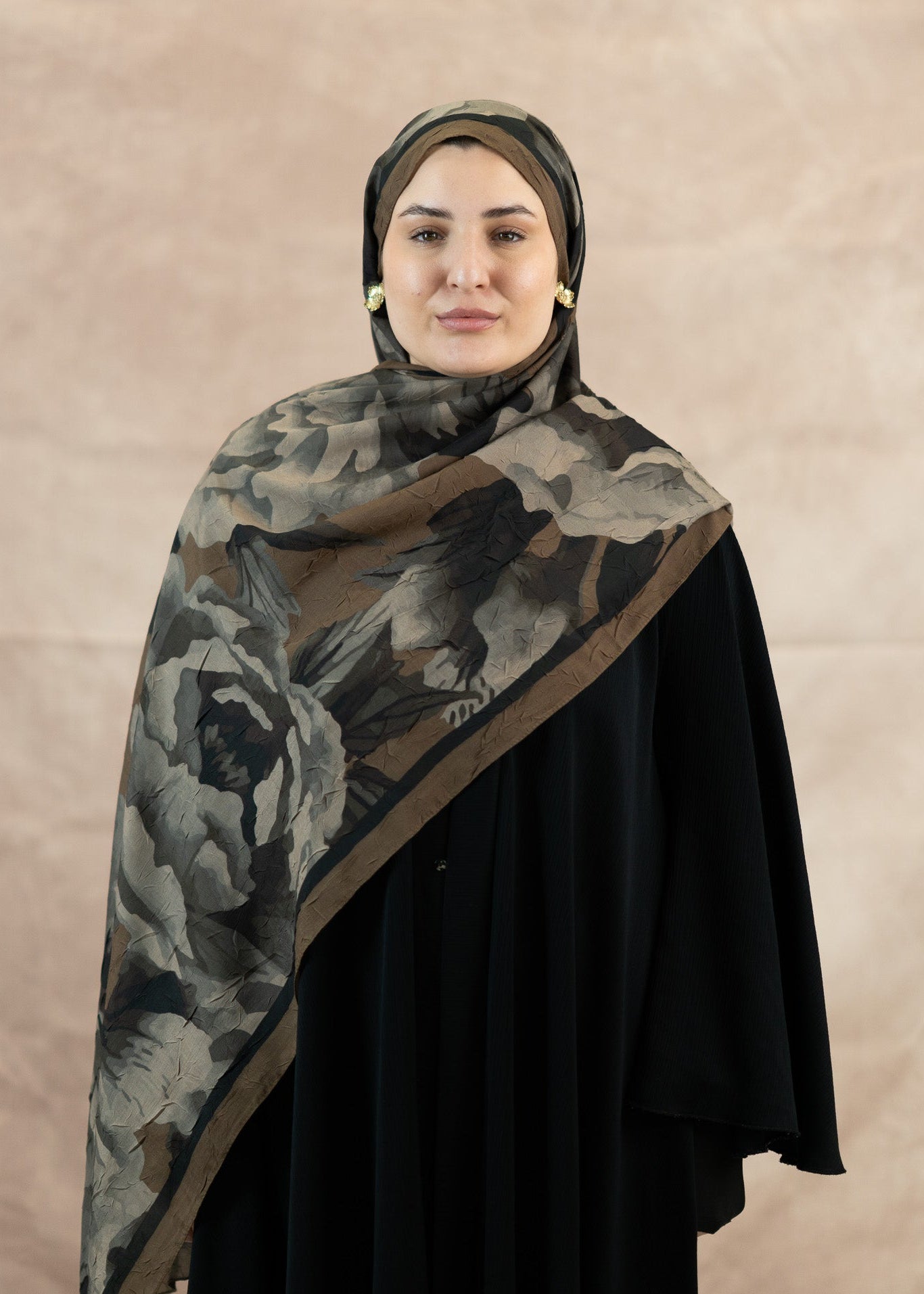 Floral Reverie Bamboo Crush Cotton Scarf