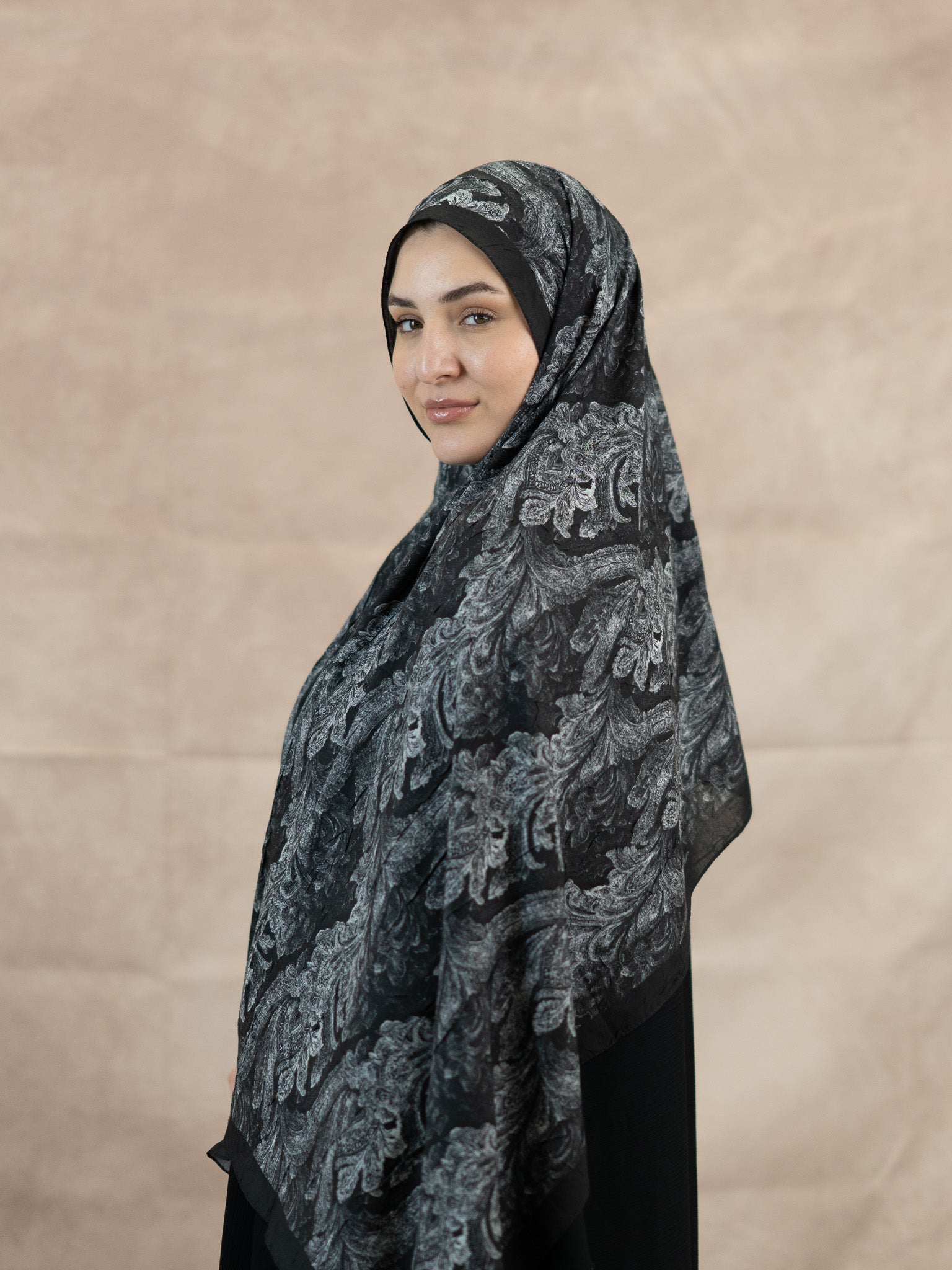 Baklava Floral Bamboo Crush Cotton Scarf