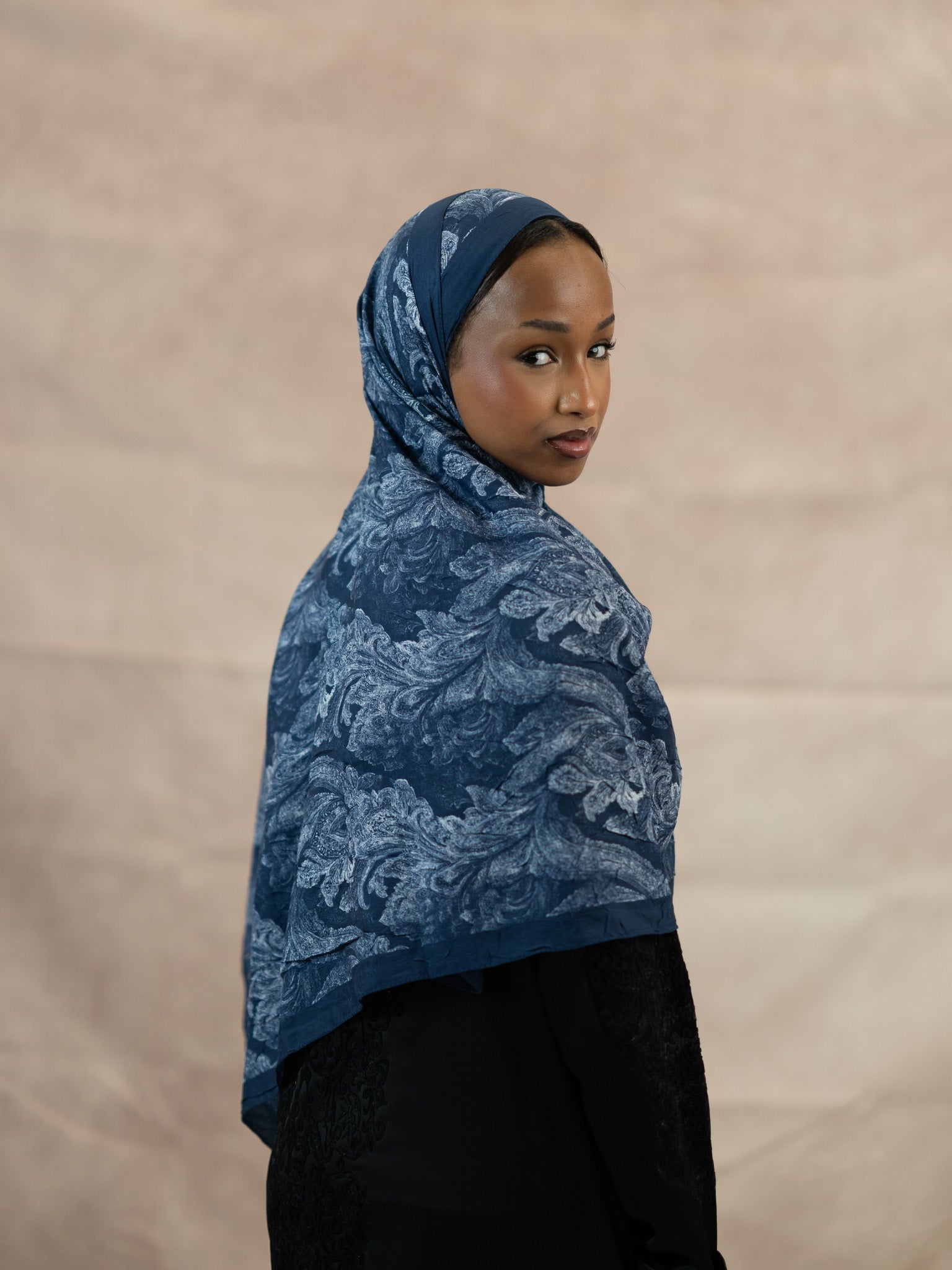 Baklava Floral Bamboo Crush Cotton Scarf