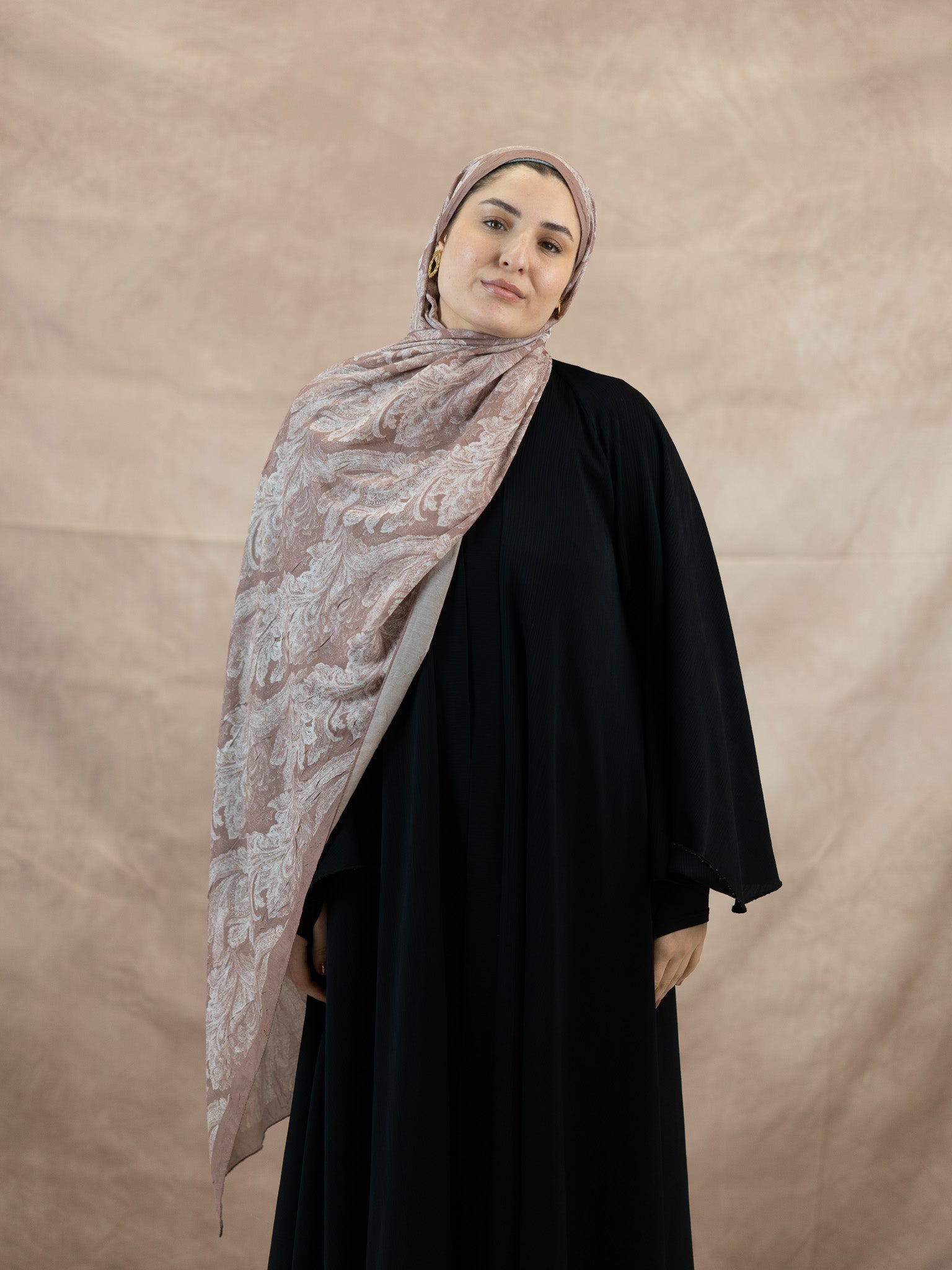 Baklava Floral Bamboo Crush Cotton Scarf