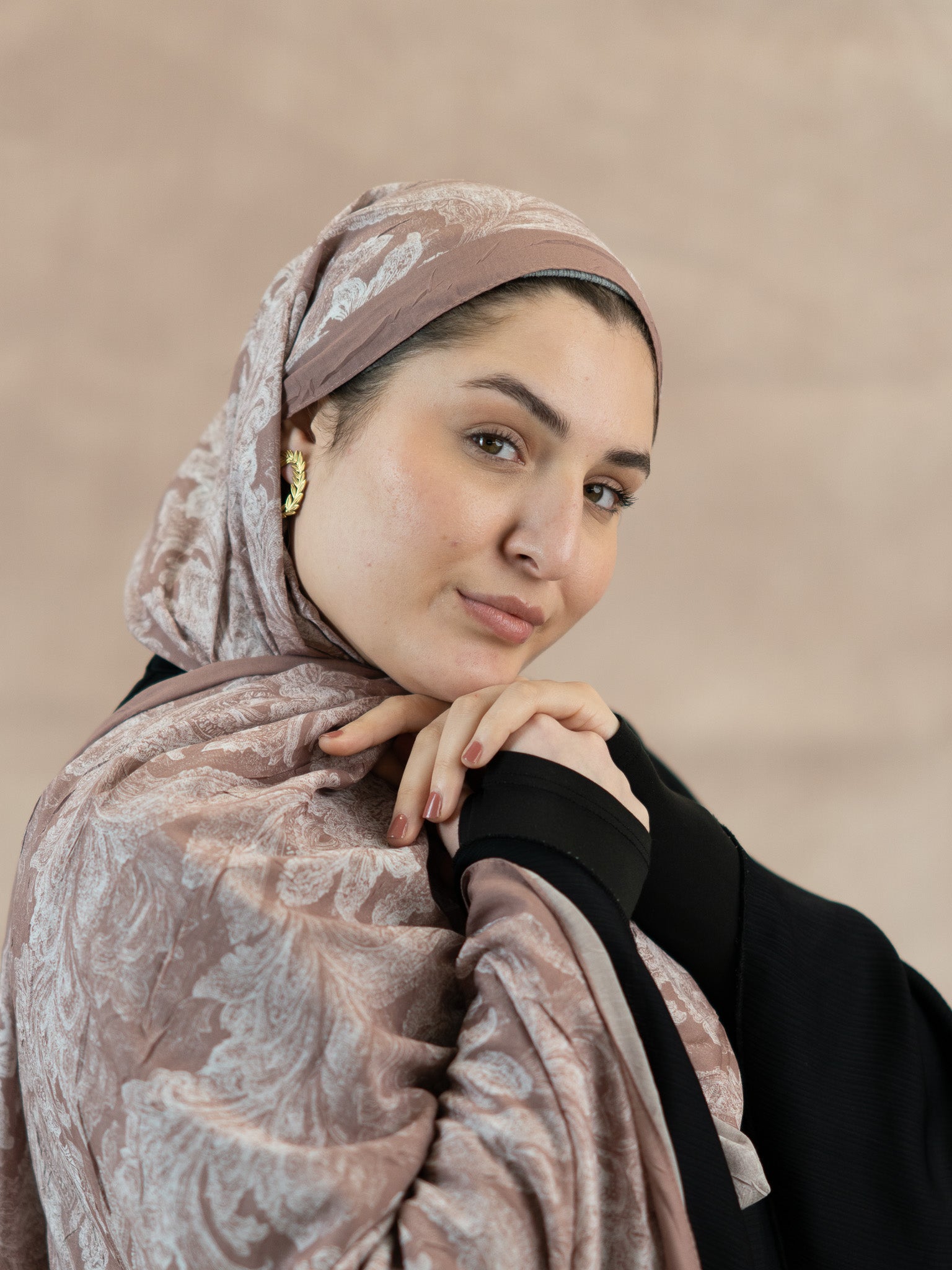 Baklava Floral Bamboo Crush Cotton Scarf