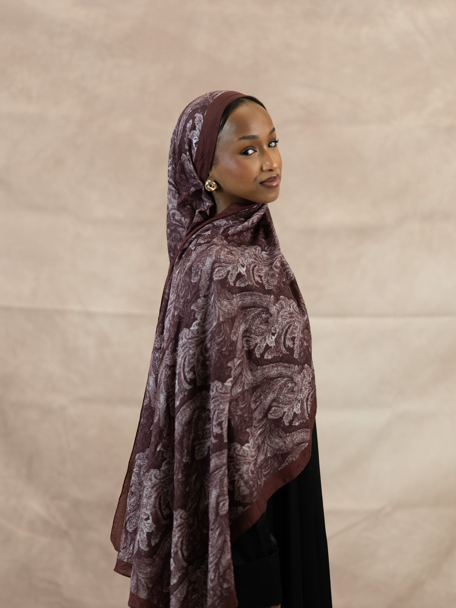 Baklava Floral Bamboo Crush Cotton Scarf